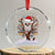 Mexico Xmas Crystal Glass Ornament Sugar Skull On Tree Funny Xmas TS09 Transparent Glass 3'' Circle Print Your Wear