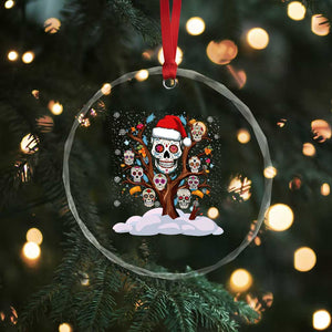 Mexico Xmas Crystal Glass Ornament Sugar Skull On Tree Funny Xmas TS09 Print Your Wear