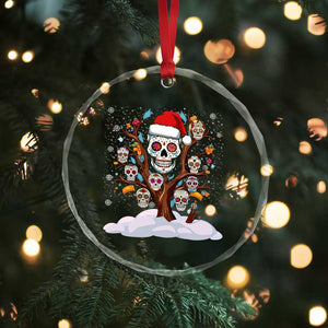 Mexico Xmas Crystal Glass Ornament Sugar Skull On Tree Funny Xmas TS09 Print Your Wear
