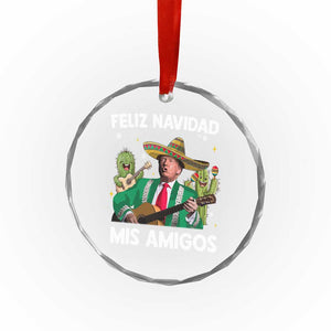 Mexico Xmas Trump Crystal Glass Ornament Feliz Navidad Mis Amigos Xmas Funny Trump Santa Ugly Gift TS10 Print Your Wear