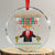 Mexico Xmas Trump Crystal Glass Ornament Feliz Navidad Xmas Funny Trump Santa Ugly Gift TS10 Transparent Glass 3'' Circle Print Your Wear