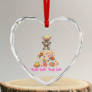 Mi Burrito Sabanero Heart Crystal Glass Ornament Donkey Mexican Christmas TS14 Transparent Glass 3'' Heart Print Your Wear