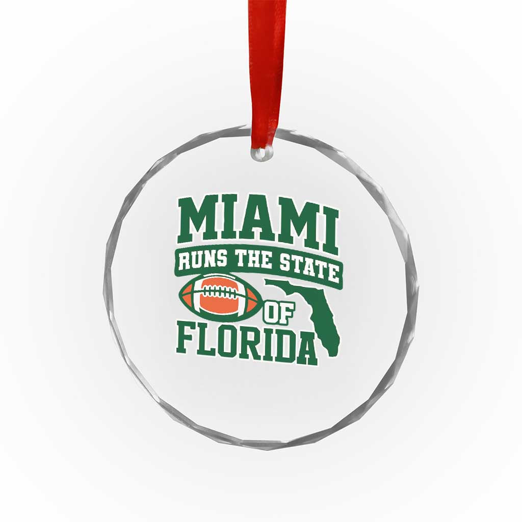 Miami Crystal Glass Ornament Runs The State of Florida Dade County 305 Pride TS10 Print Your Wear