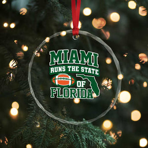 Miami Crystal Glass Ornament Runs The State of Florida Dade County 305 Pride TS10 Print Your Wear