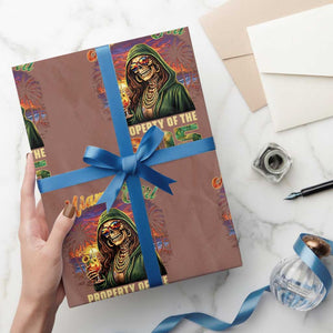 Miami Girl Skeleton Property of the 305 Wrapping Paper Roll Tropical City Florida Pride Street Style TS02 Mocha Print Your Wear