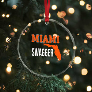 Miami Swagger Pride Crystal Glass Ornament Florida State Map Local Love TS02 Print Your Wear