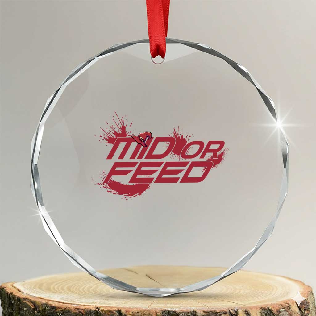 Mid Or Feed Holographic Witch Hat Crystal Glass Ornament Funny Game Lover Gift TS12 Transparent Glass 3'' Circle Print Your Wear