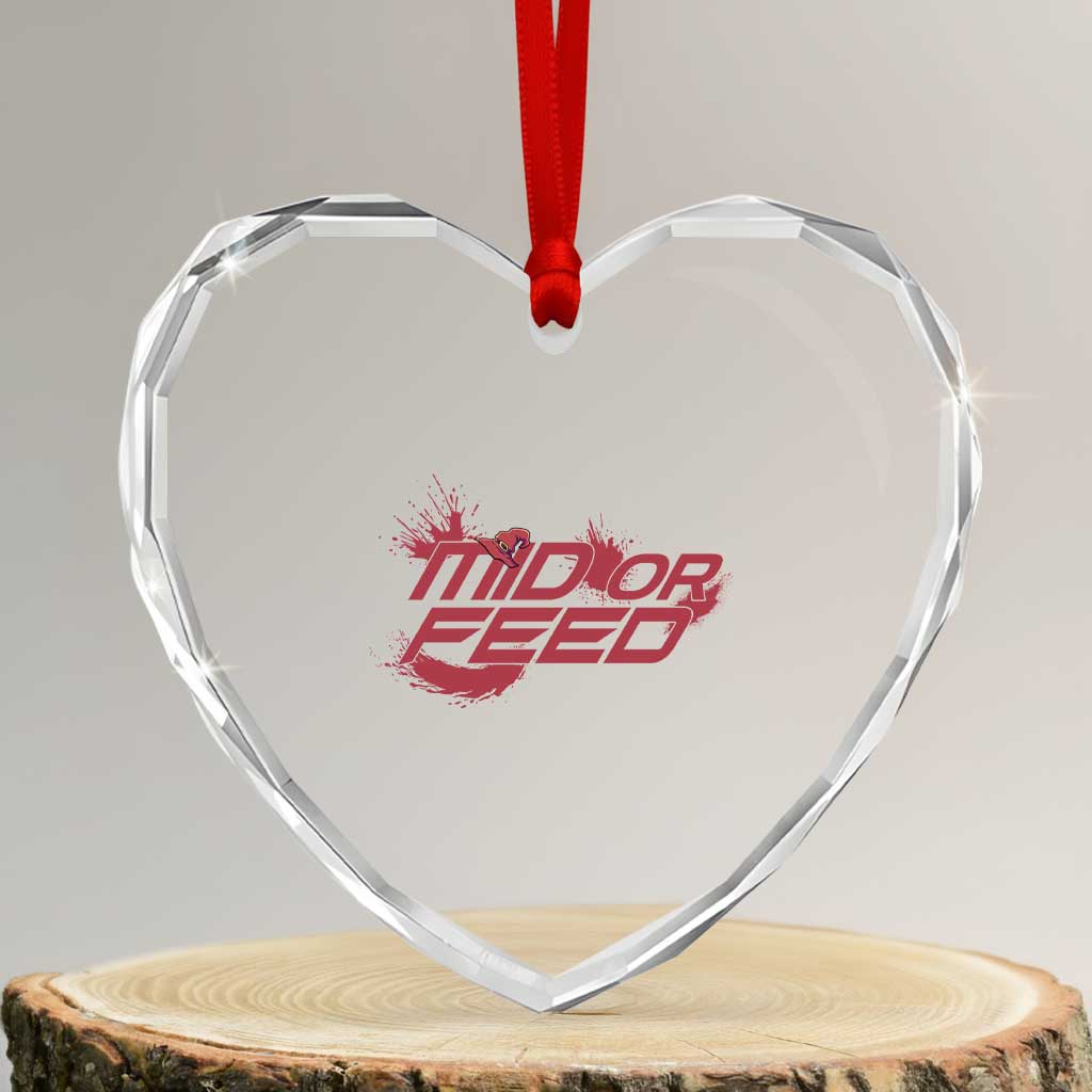 Mid Or Feed Holographic Witch Hat Heart Crystal Glass Ornament Funny Game Lover Gift TS12 Transparent Glass 3'' Heart Print Your Wear