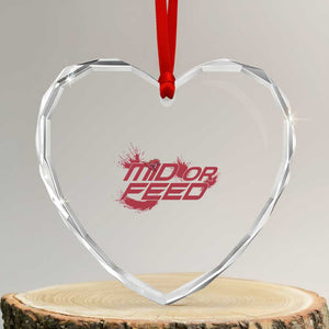 Mid Or Feed Holographic Witch Hat Heart Crystal Glass Ornament Funny Game Lover Gift TS12 Transparent Glass 3'' Heart Print Your Wear