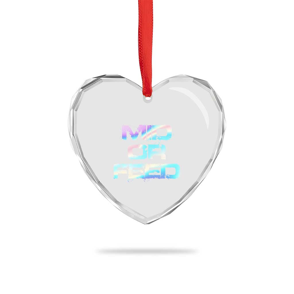 Mid Or Feed Iridescent Effect Heart Crystal Glass Ornament Funny Game Lover Gift TS12 Print Your Wear