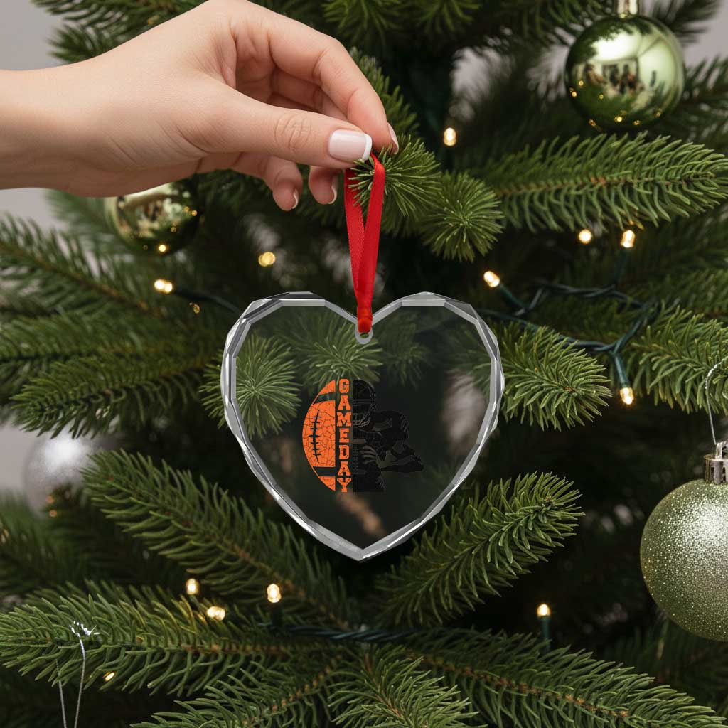 Midwest Football Lover Heart Crystal Glass Ornament CFBB Fan Gift TS12 Print Your Wear