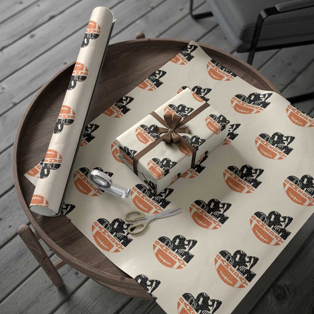 Midwest Football Lover Wrapping Paper Roll CFBB Fan Gift TS12 Beige Print Your Wear