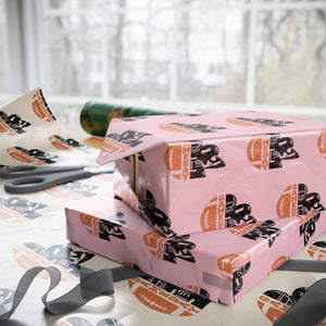 Midwest Football Lover Wrapping Paper Roll CFBB Fan Gift TS12 Light Pink Print Your Wear