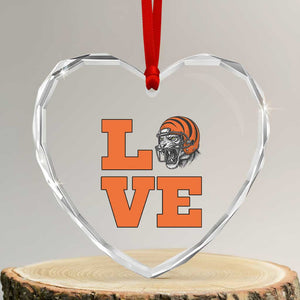 Midwest Football Pride Heart Crystal Glass Ornament Game Day Gift TS12 Transparent Glass 3'' Heart Print Your Wear