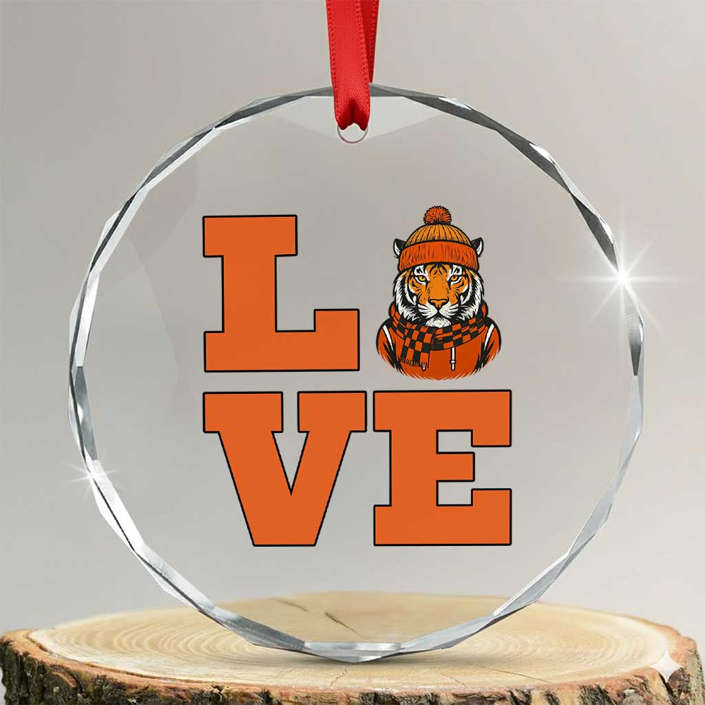Midwest Tiger Football Pride Crystal Glass Ornament Funny Sport Lover Gift TS12 Transparent Glass 3'' Circle Print Your Wear