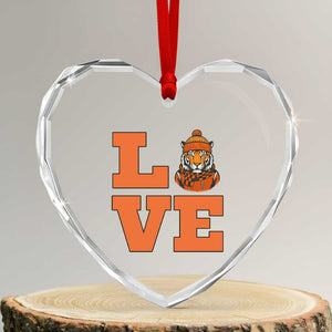Midwest Tiger Football Pride Heart Crystal Glass Ornament Funny Sport Lover Gift TS12 Transparent Glass 3'' Heart Print Your Wear