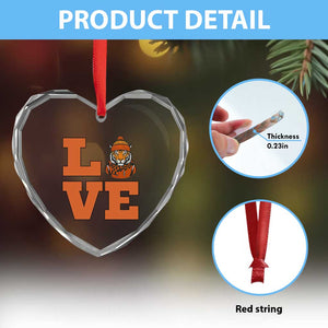 Midwest Tiger Football Pride Heart Crystal Glass Ornament Funny Sport Lover Gift TS12 Print Your Wear