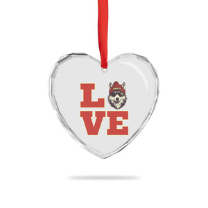 Midwest Wolf Football Pride Heart Crystal Glass Ornament Game Day Gift TS12 Print Your Wear