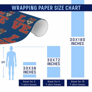 Midwest Wolf Football Pride Wrapping Paper Roll Game Day Gift TS12 Print Your Wear