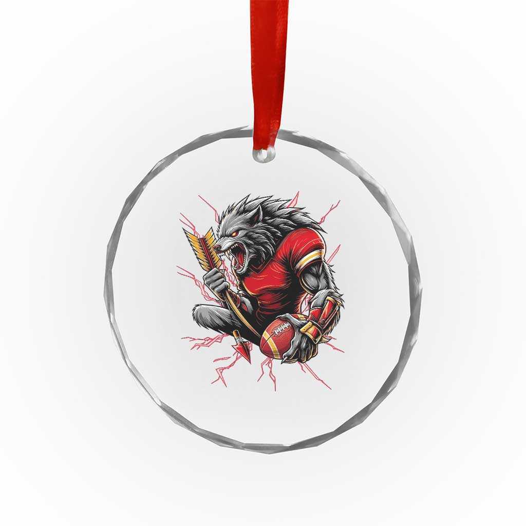 Midwest Wolf Spirit Crystal Glass Ornament American Football Fan Lifestyle TS12 Print Your Wear