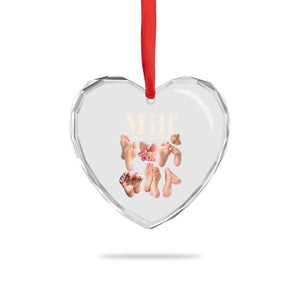 MILF Man I Love Feet Heart Crystal Glass Ornament Funny Sexy Inappropriate Saying Quote TS10 Print Your Wear