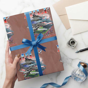 MILF Man I Love Flyovers Meme Wrapping Paper Roll for Aviation Buffs Patriotic Meme Lords TS02 Mocha Print Your Wear