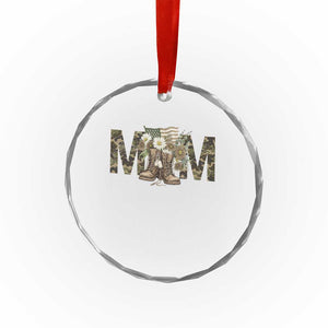 Military Army Mom Floral Combat Shoes Crystal Glass Ornament TS11 Print Your Wear