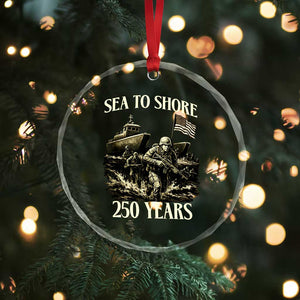 Military Navy 250th Anniversary Crystal Glass Ornament Sea To Shore 250 Years TS02 Print Your Wear