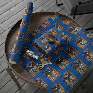 Military Navy 250th Anniversary Wrapping Paper Roll Forged of Salt and Steel Patriotic Eagle Anchor American Flag TS02 Blue Print Your Wear
