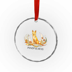 Mindful Aloka the Dog Mindfulness Crystal Glass Ornament Zen Lotus Spiritual Calm TS02 Print Your Wear