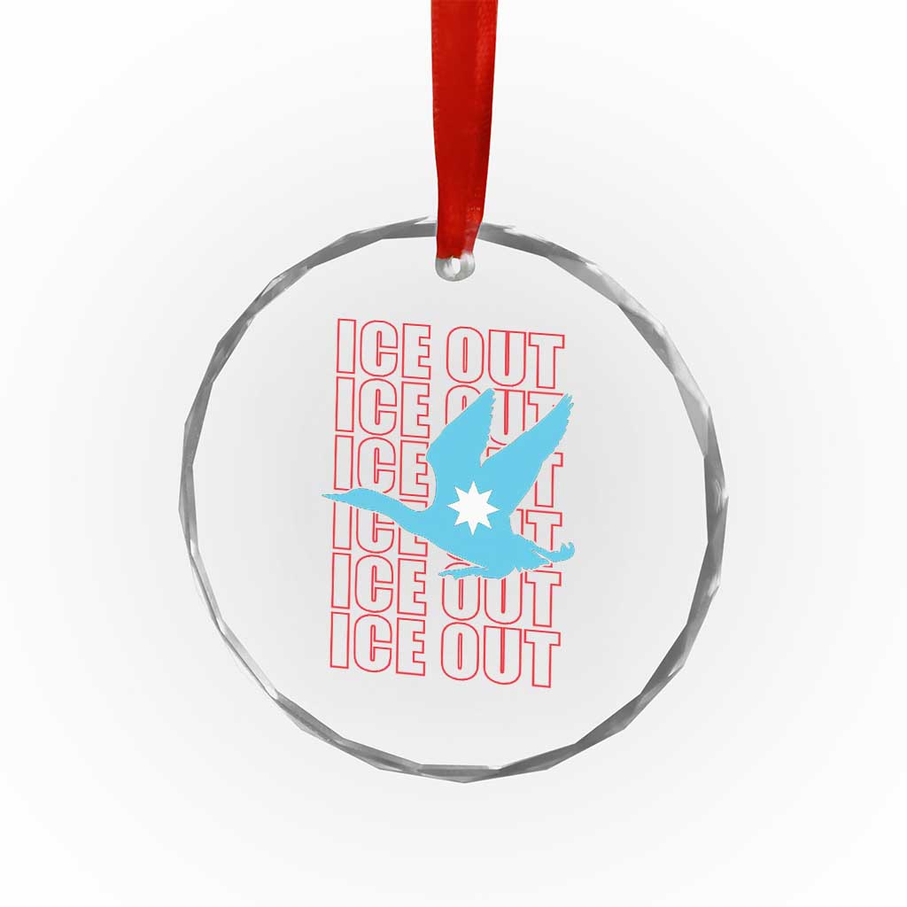 Minnesota Anti ICE Immigration Protest Crystal Glass Ornament Ice Out TS14 Print Your Wear