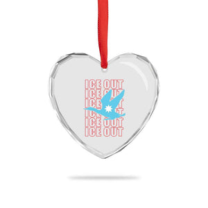Minnesota Anti ICE Immigration Protest Heart Crystal Glass Ornament Ice Out TS14 Print Your Wear