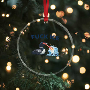 Minnesota Anti ICE Immigration Protest Ladies Crystal Glass Ornament Fuck Ice TS14 Print Your Wear
