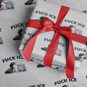 Minnesota Anti ICE Immigration Protest Ladies Wrapping Paper Roll Fuck Ice TS14 White Print Your Wear