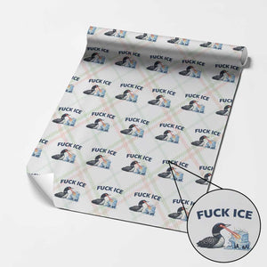 Minnesota Anti ICE Immigration Protest Ladies Wrapping Paper Roll Fuck Ice TS14 Christmas Plaid Print Your Wear