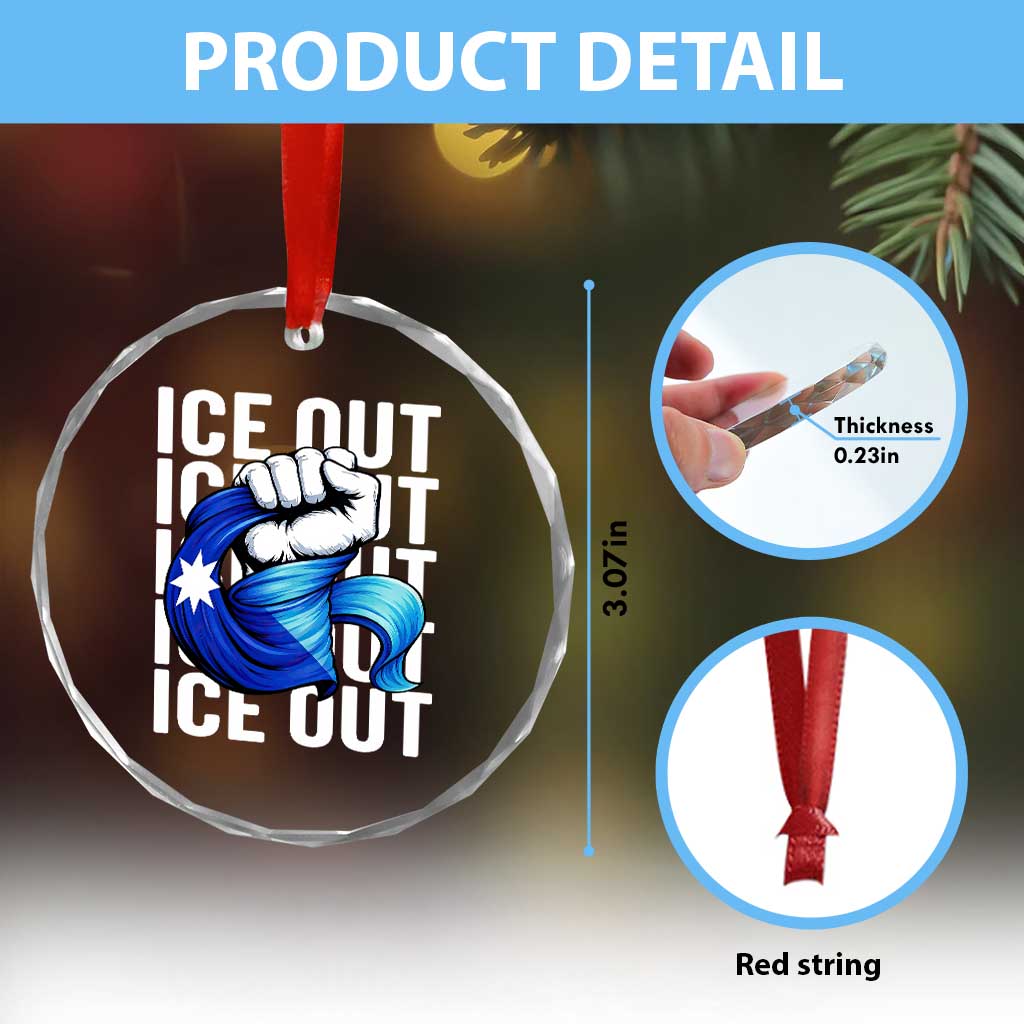 Minnesota Ice Out Crystal Glass Ornament Anti Ice Movement Protest TS12 Print Your Wear