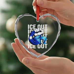 Minnesota Ice Out Heart Crystal Glass Ornament Anti Ice Movement Protest TS12 Print Your Wear