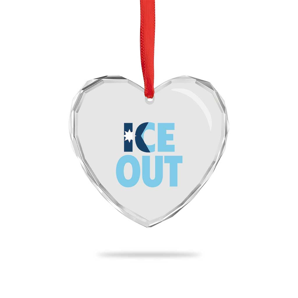 Minnesota Ice Out Heart Crystal Glass Ornament MN State Anti Ice Movement Protest Statement TS11 Print Your Wear