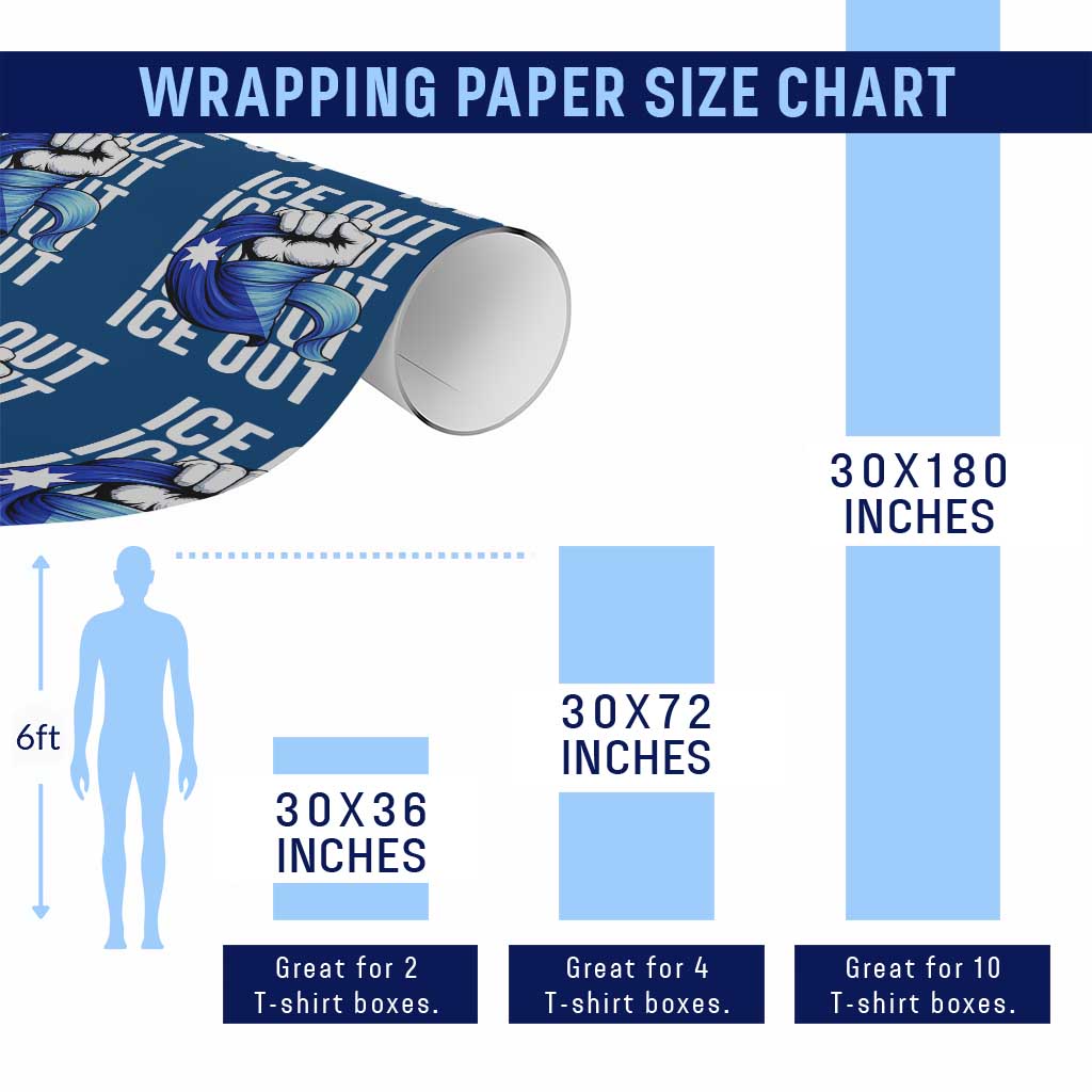 Minnesota Ice Out Wrapping Paper Roll Anti Ice Movement Protest TS12 Print Your Wear