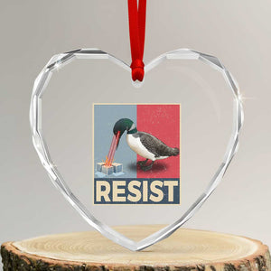 Minnesota Loon Resist Heart Crystal Glass Ornament Loon Bird Laser Ice Cube Poster Graphic TS11 Transparent Glass 3'' Heart Print Your Wear