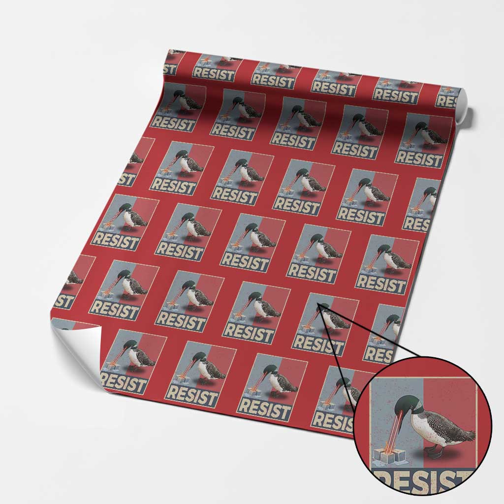Minnesota Loon Resist Wrapping Paper Roll Loon Bird Laser Ice Cube Poster Graphic TS11 Red Print Your Wear