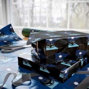 Minnesota Loon Rising Wrapping Paper Roll Star Emblem MN State Flag Pride TS02 Black Print Your Wear