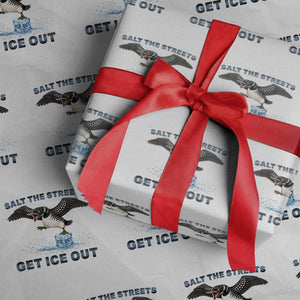 Minnesota Loon Salt The Streets Get Ice Out Wrapping Paper Roll TS12 White Print Your Wear