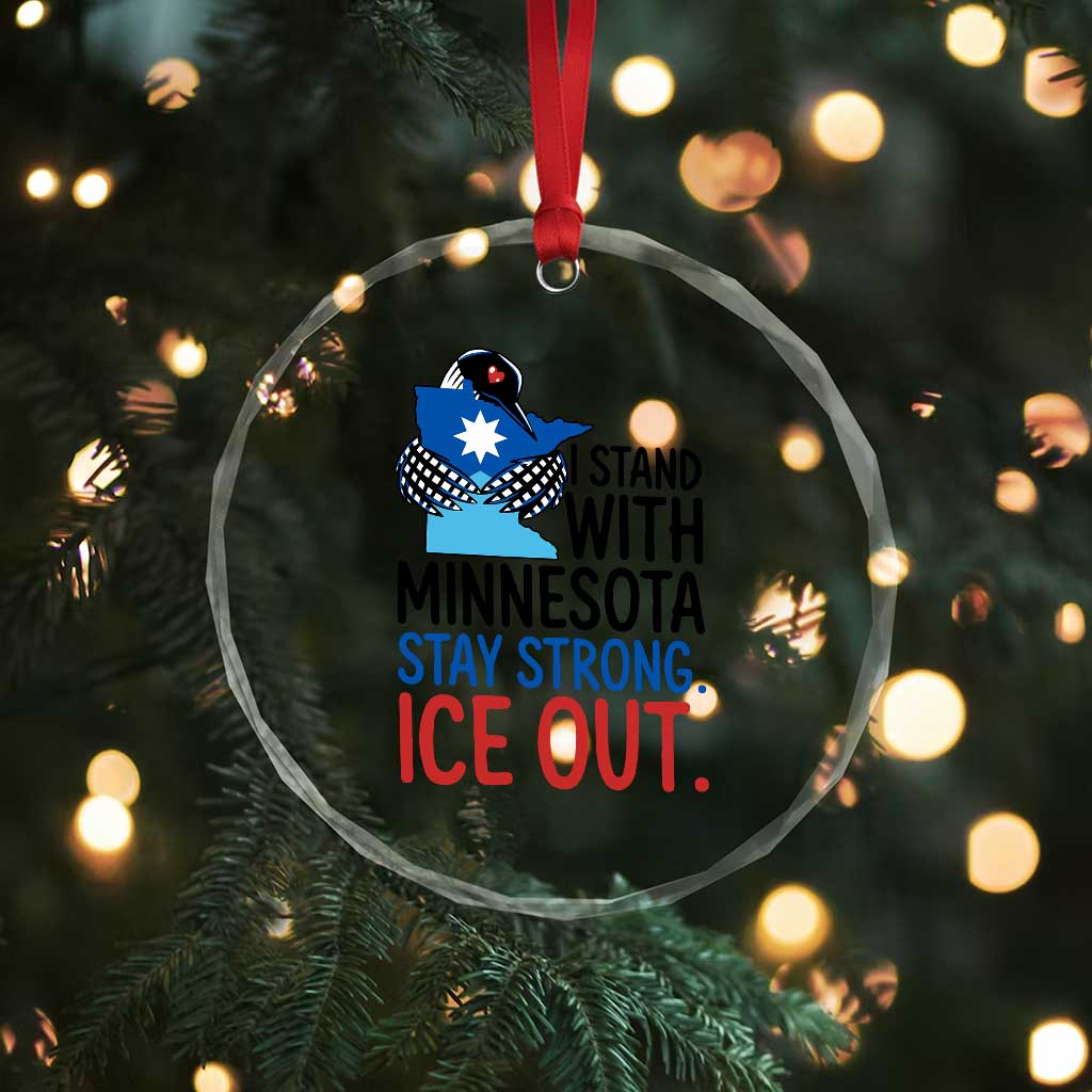 Minnesota Pride Common Loon Crystal Glass Ornament Stand With Minnesota Ice Out TS12 Print Your Wear