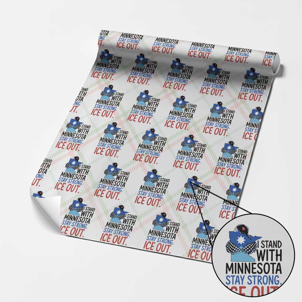 Minnesota Pride Common Loon Wrapping Paper Roll Stand With Minnesota Ice Out TS12 Christmas Plaid Print Your Wear