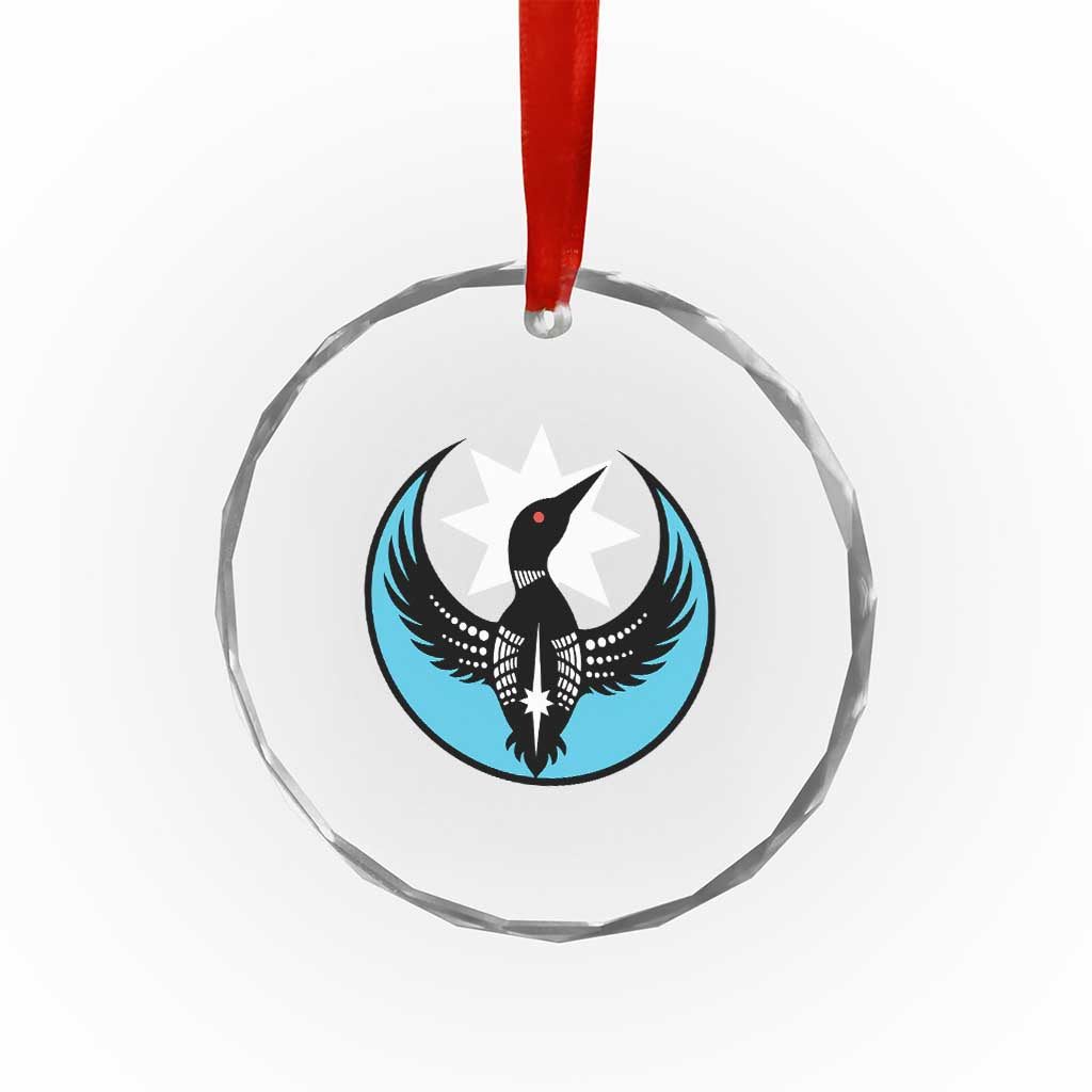 Minnesota Rebel Loon Star Emblem Crystal Glass Ornament Rebellion Symbolic Unity Graphic TS02 Print Your Wear