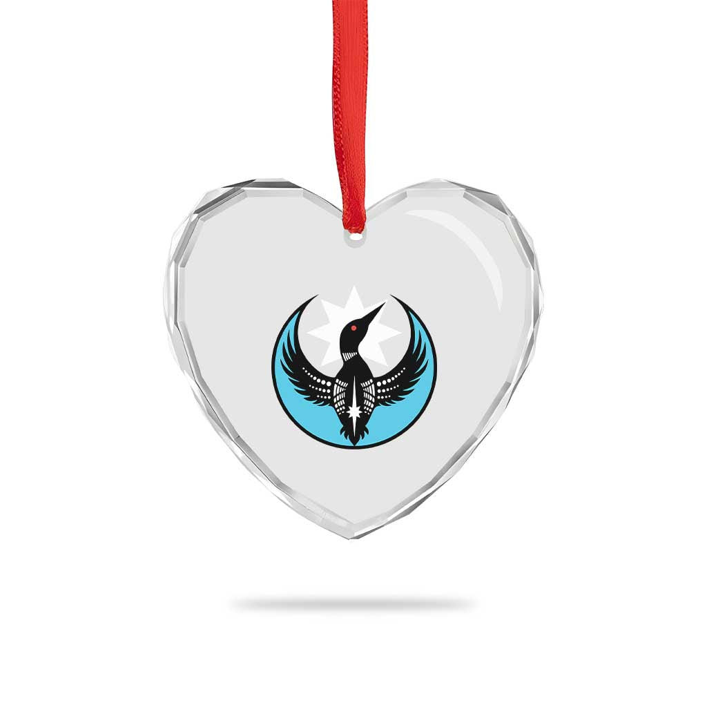 Minnesota Rebel Loon Star Emblem Heart Crystal Glass Ornament Rebellion Symbolic Unity Graphic TS02 Print Your Wear