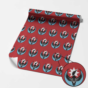 Minnesota Rebel Loon Star Emblem Wrapping Paper Roll Rebellion Symbolic Unity Graphic TS02 Red Print Your Wear