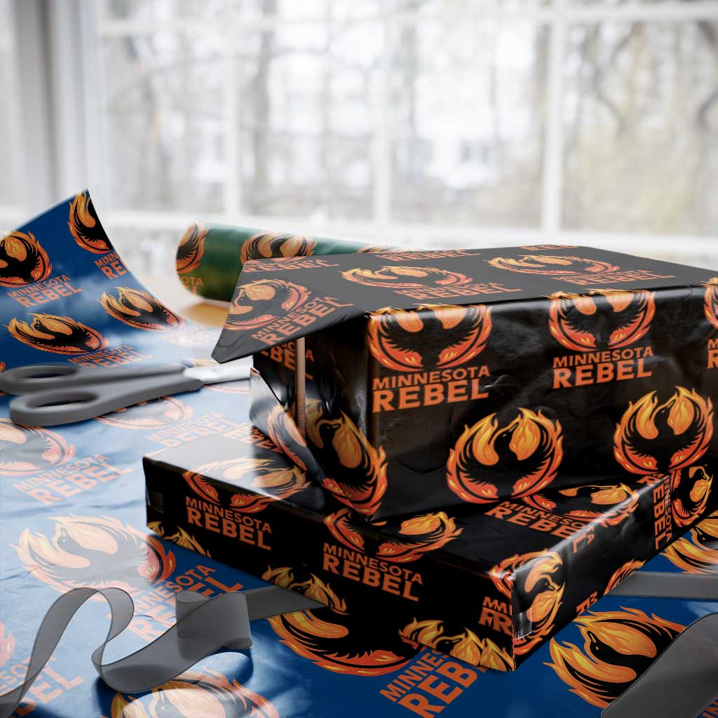 Minnesota Rebel Loon Wrapping Paper Roll Rising From Fire Political Resistance TS02 Black Print Your Wear