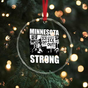Minnesota Strong Crystal Glass Ornament Resist Anti ICE Immigration Protest TS14 Print Your Wear